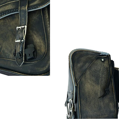 GARGOYLE BELLS Motorcycle Saddle Bags Genuine Leather Motorcycle Luggage Bag - Image 8