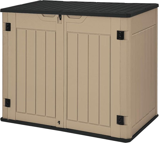 DWVO 47 cu ft Spacious Horizontal Storage Unit, Outdoor Resin Tool Locker by DWVO