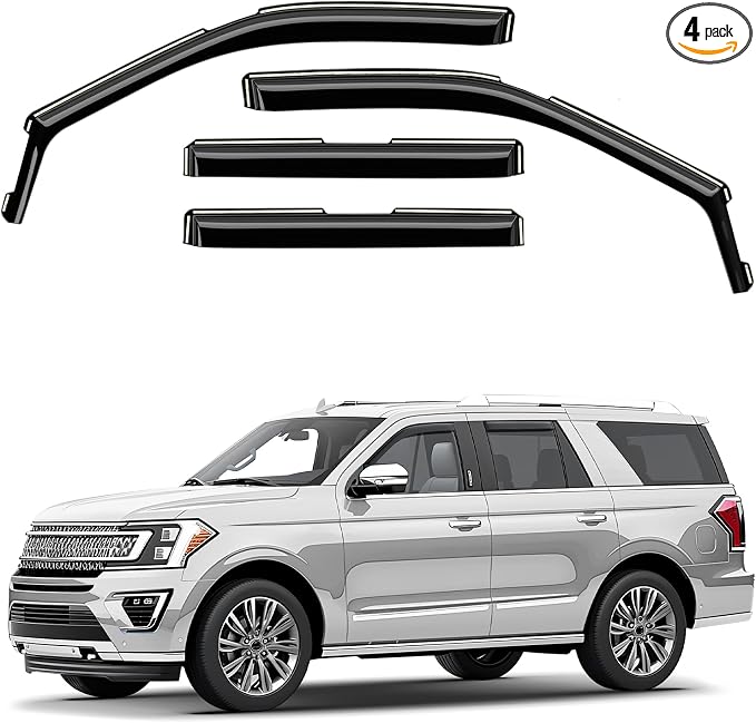 Window Deflectors Smoke Tinted in-Channel Side Window Vent Visor Deflectors by Unknown