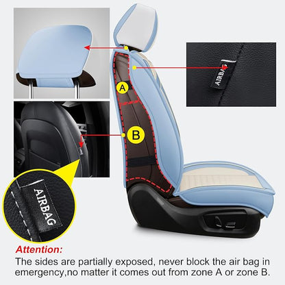 LINGVIDO Universal Car Seat Cover, Breathable and Waterproof Faux Leather - Image 3