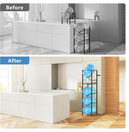 2-In-1 5 Gallon Water Jug Holder, 5 Tier Water Jug Stand Holder - Image 4