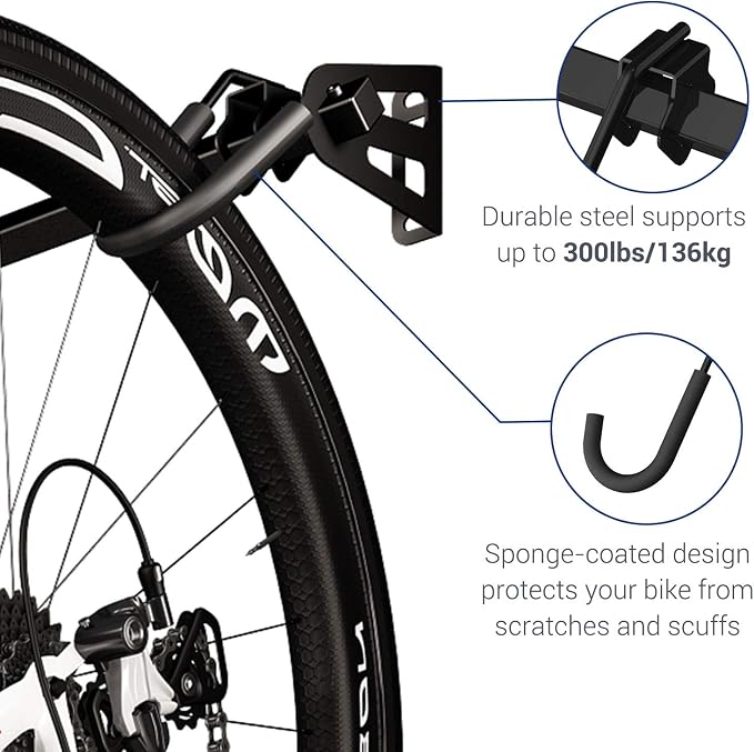 FLEXIMOUNTS 6 Bike Storage Rack, Heavy Duty Wall Mount Hanger - Image 5