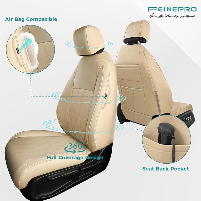 Seat Covers for Honda Civic Sedan LX 2016 2017 2018 2019 2020 2021, Faux - Image 3