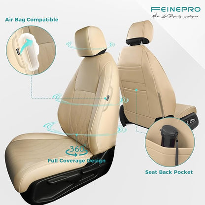 Seat Covers for Honda Civic Sedan LX 2016 2017 2018 2019 2020 2021, Faux - Image 3