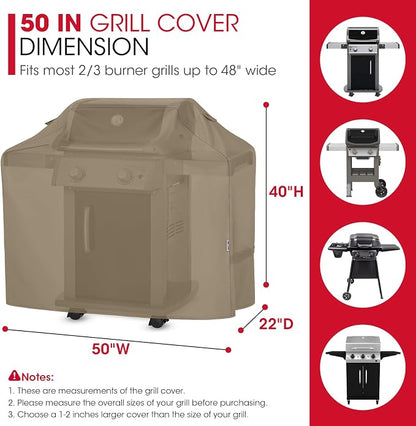 Unicook 50 Inch Grill Cover for Outdoor Grill, Gas BBQ Cover - Image 2