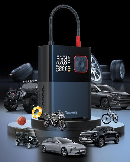 Kohree Tire Inflator Portable Air Compressor, 58LPM Faster Dual Cylinder Air - Image 8