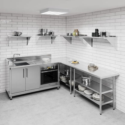 AmGood 36" Long X 18" Deep Stainless Steel Wall Shelf | NSF Certified | - Image 2