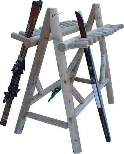 22-Place Freestanding Ski Log Racks, Pole Ski Holders, Garage Racks - Image 7