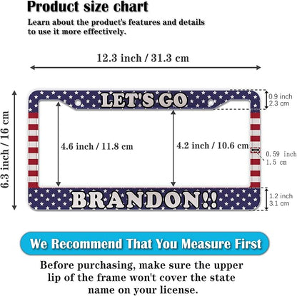 License Plate Frames for Women Multicolor License Plate Covers for Men Lets Go - Image 2