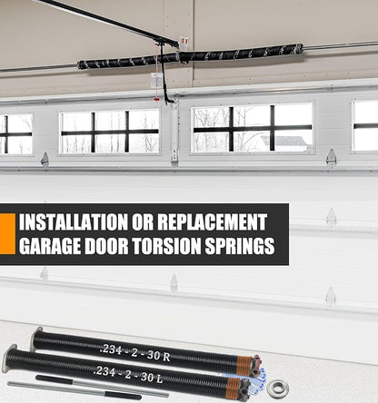 Garage Door Torsion Spring Set, Pair of 2" Electrophoresis Coated Garage Door - Image 7