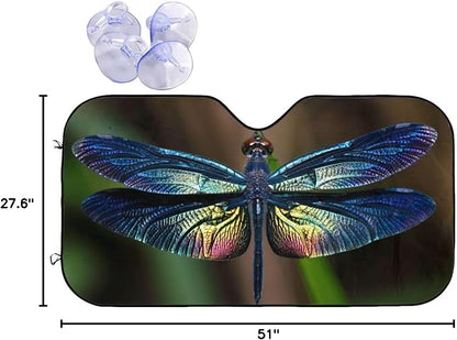 Dragonfly Car Windshield Sunshade Front Window Sun Visor Protector Foldable - Image 10