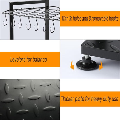 Garden Tool Organizer, Yard Tool Rack Heavy Duty, Free Standing - Image 5