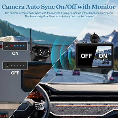 VEKOOTO Magnetic Solar Wireless Backup Camera VK7, 000mAh Rechargeable Camera - Image 5