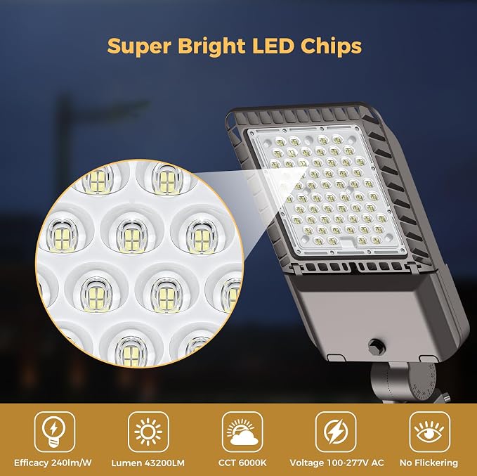 180W LED Parking lot Light Commercial Oudoor Lighting Shoebox Light - Image 2