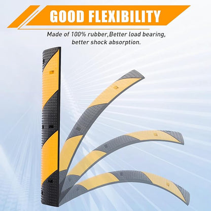 Rengue 39.3" Rubber Speed Bump, Humps Rated 66000 LBS Load Capacity, Speed Humps - Image 2