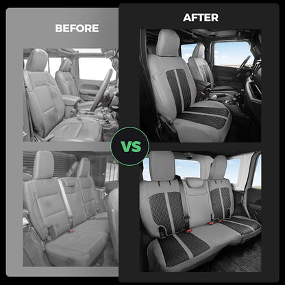 for Jeep Wrangler Seat Covers 4Door JL 2018 2019 2020 2021 2022 2023 2024 2025 - Image 6