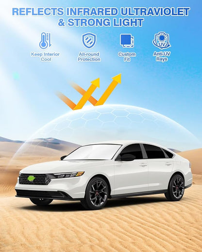 Sunshades for Honda Accord 2023-2025 2026 Accessories Windshield Sun Shade Side - Image 2