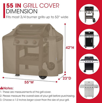 Unicook 55 Inch Grill Cover for Outdoor Grill, Heavy Duty Waterproof Gas BBQ - Image 2