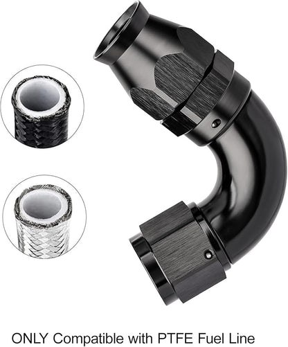 EVIL ENERGY 12AN 120 Degree PTFE One Piece Full Flow End Hose Fitting Aluminum - Image 5