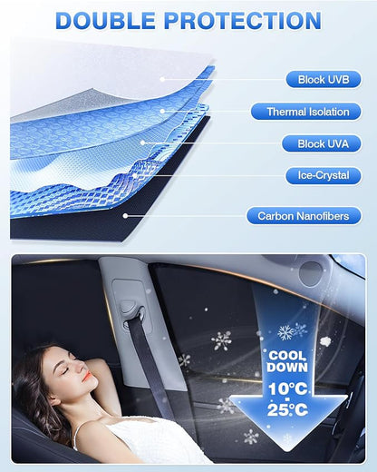 Sunshades for Toyota Prius 2023-2025 2026 Accessories Windshield Sun Shade Side - Image 4