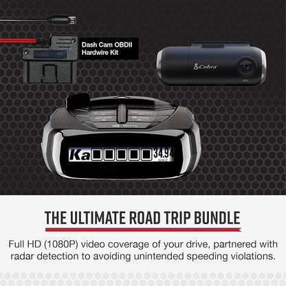 Cobra RAD 480i Radar Detector & SC 201 Smart Dash Cam + 2.5A OBD Port to Micro - Image 2