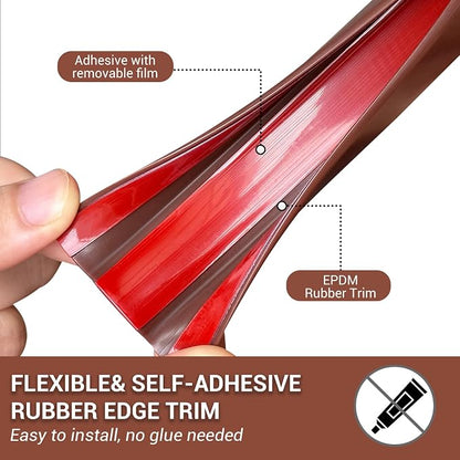 Rubber Edge Trim, Flexible Edge Banding, 5/8" U Channel Furniture Edge Protector - Image 3