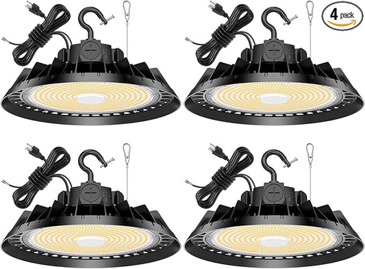 4Pack LED High Bay Lights, 150W UFO High Bay LED Shop Lights, 22500LM by BBESTLED
