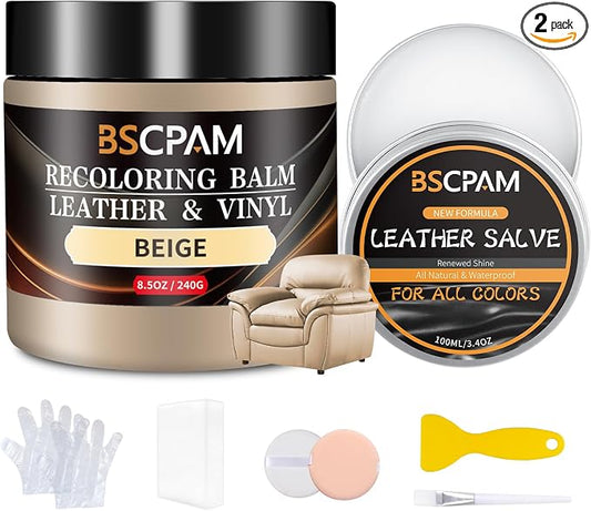 Beige Leather Recoloring Balm by BSCPAM
