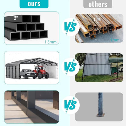 Metal Carport, Car Ports 20x20 Heavy Duty Metal - Image 7