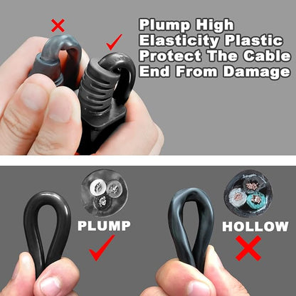 HUANCHAIN 10 ft Indoor Outdoor Black Extension Cord Waterproof, 16/3 Gauge - Image 4