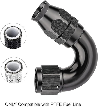 EVIL ENERGY 10AN 150 Degree PTFE One Piece Full Flow End Hose Fitting Aluminum - Image 5