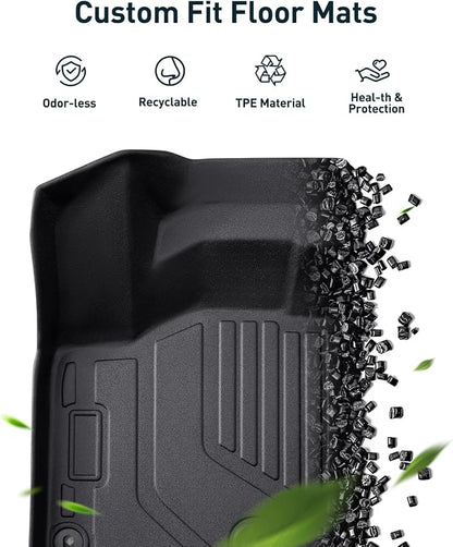 Car Floor Mats for Toyota Prius 2012-2014 Accessories, All Weather Rubber Mat - Image 7