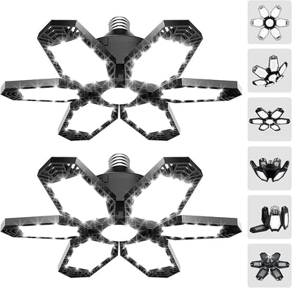 TANBABY 2 Pack LED Garage Lights, 150W Deformable Best Ceiling Shop Lights - Image 9