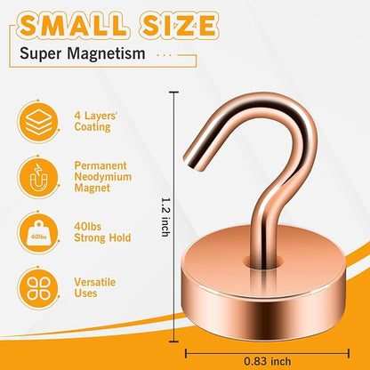 Neosmuk Magnetic Hooks, Cruise Ship Essentials, 40lb+ Heavy Duty Magnetic Hooks - Image 6