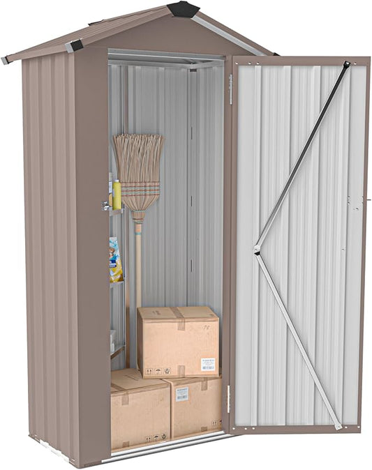 Outdoor Metal Storage Shed, Waterproof Garden Tool Shed by Dithoko