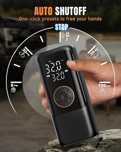 Tire Inflator Portable Air Compressor, 150PSI Air Compressor - Image 5