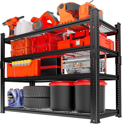 Storage Shelves, Garage Shelving Heavy Duty 1920LBS Capacity, 4 Tier Utility by Unknown