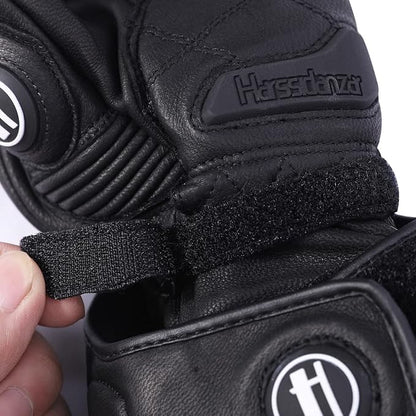 Harssidanzar Leather Motorcycle Gloves - Image 5
