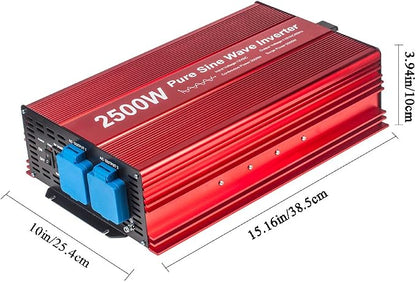 2500W Pure Sine Wave Inverter 12V to 120V AC - Image 2