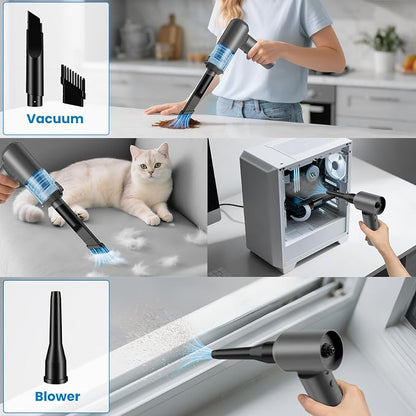 90° Foldable Car Vacuum Portable Cordless 16000PA Suction, 4-in-1 Mini Vacuum - Image 3