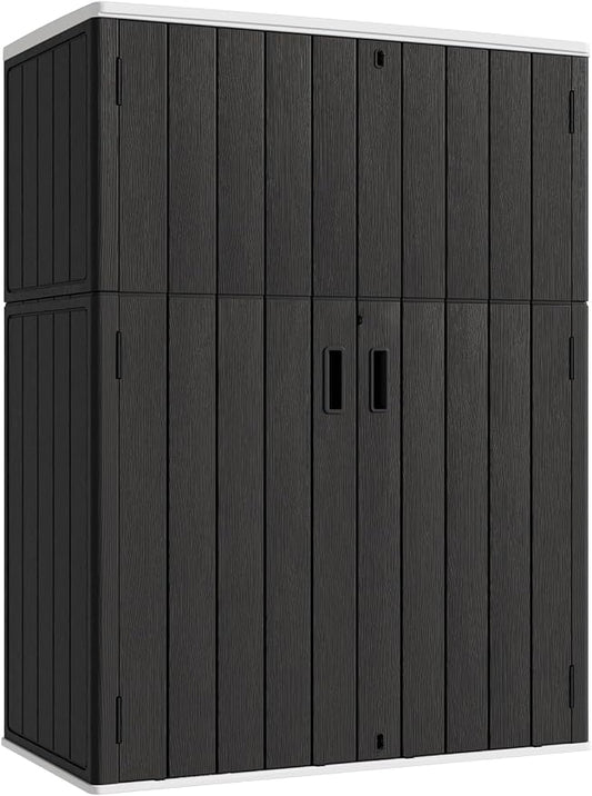 KINYING Outdoor Vertical Storage Shed, 57 Cu.ft Outdoor Storage Cabinet by KINYING