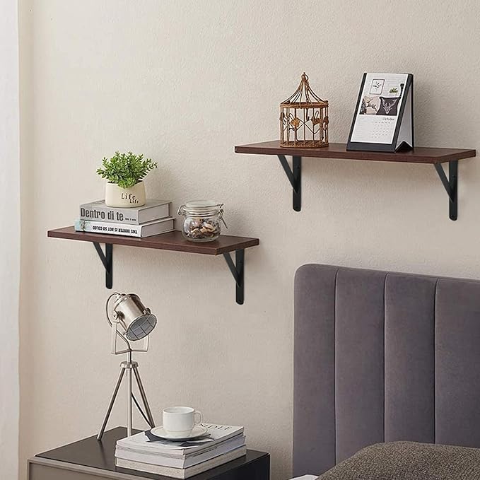 24 Pack L6 x H 4" Black Heavy Duty Shelf Brackets - Image 7