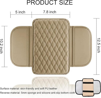Car Center Console Cover, Upgraded Leather Armrest Seat Box Cover - Image 2