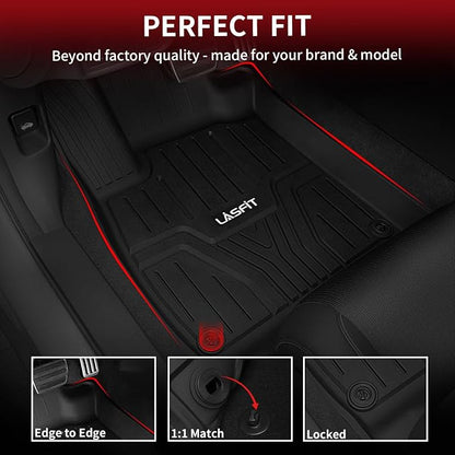 LASFIT Floor Mats for Honda Pilot 2023 2024 2025, All Weather Custom Fit TPE - Image 2