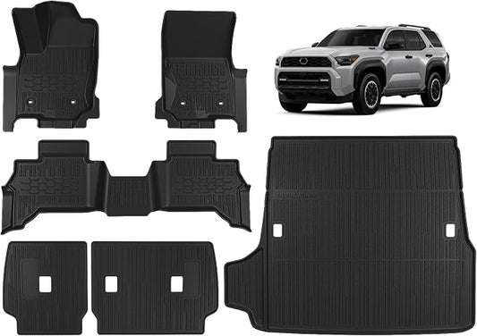 TripleAliners Floor Mats & Trunk Mat & Rear Seatback Cover All Weather TPE by TripleAliners