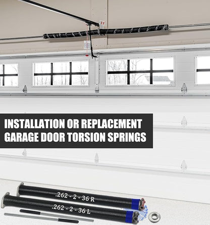 Garage Door Torsion Spring Set, Pair of 2" Electrophoresis Coated Garage Door - Image 7