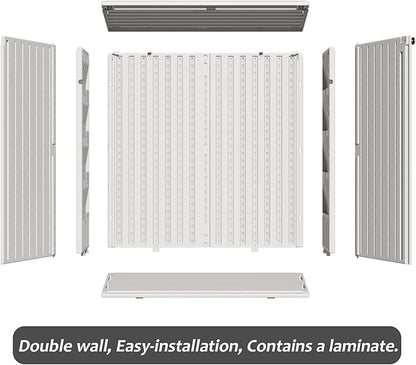 ZZM HDPE Outdoor Storage Shed, Outdoor Plastic Storage Cabinet, Horizontal - Image 8