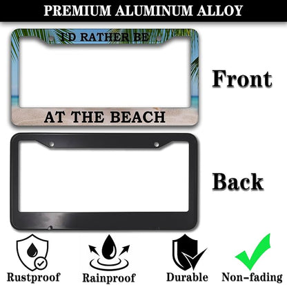 License Plate Frames Multicolor Car License Plate Frame I'd Rather Be at The - Image 3