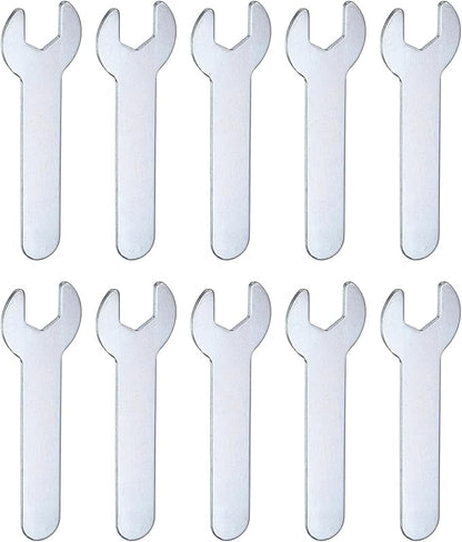 HARFINGTON 10pcs Small Wrench 10x70x1.5mm Metric U-Shaped Single Open Ended by HARFINGTON