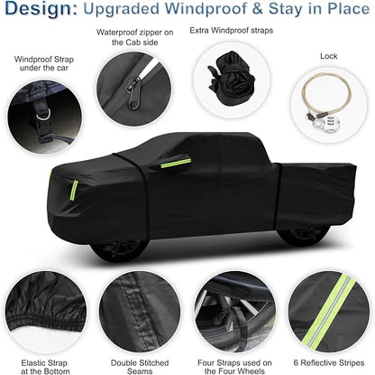 for Chevy Silverado 1500 Crew Cab 6.6 ft. Bed Truck Cover, Waterproof All - Image 2